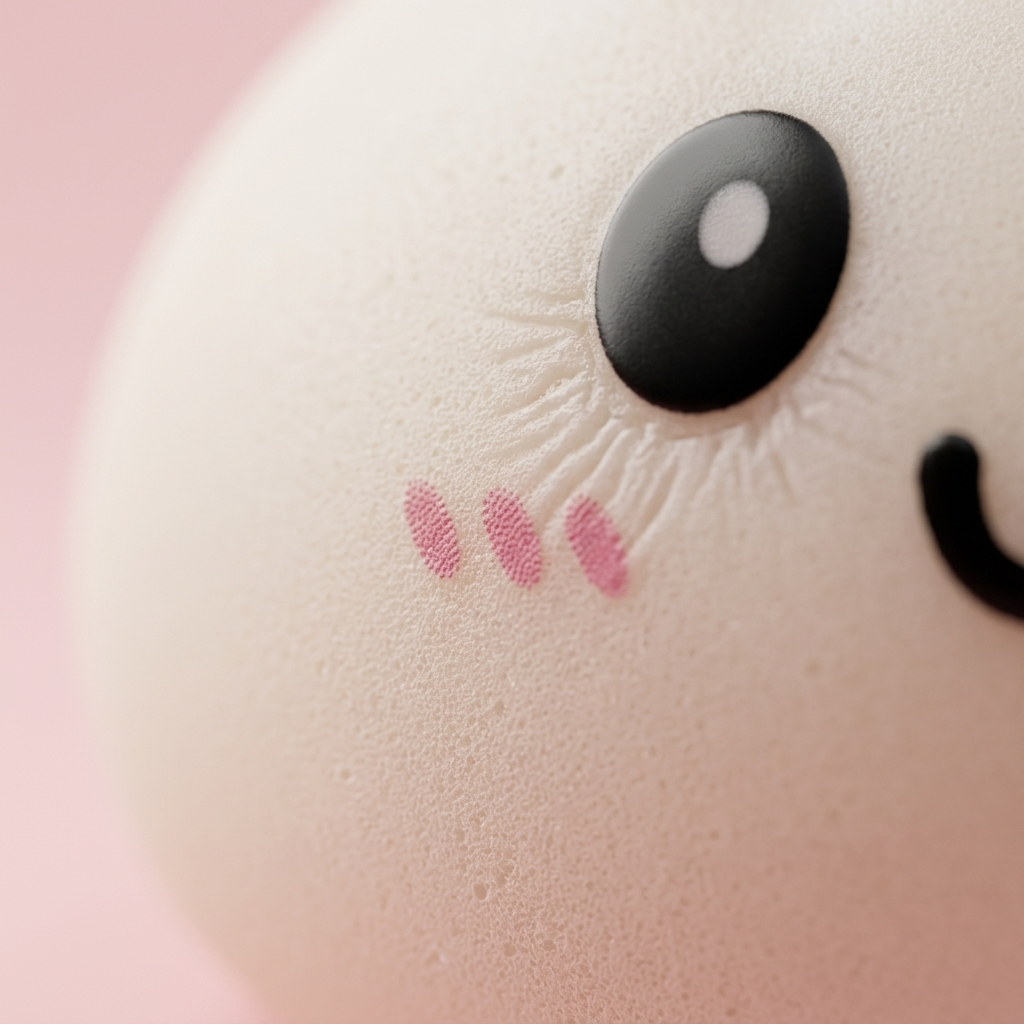 Dumpling Squishy Śnieżnobiały makro tekstury pianki