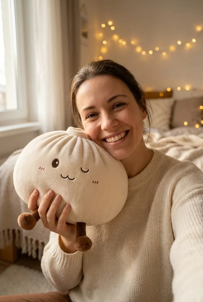 Dumplings Squishy Toy XXL Biały na co dzień