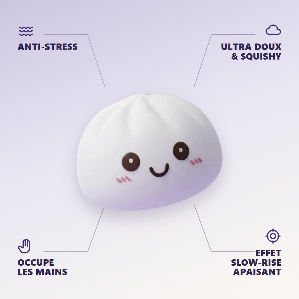 Dumpling Squishy Lampka Nocna Biały Księżyc infografika: najważniejsze zalety
