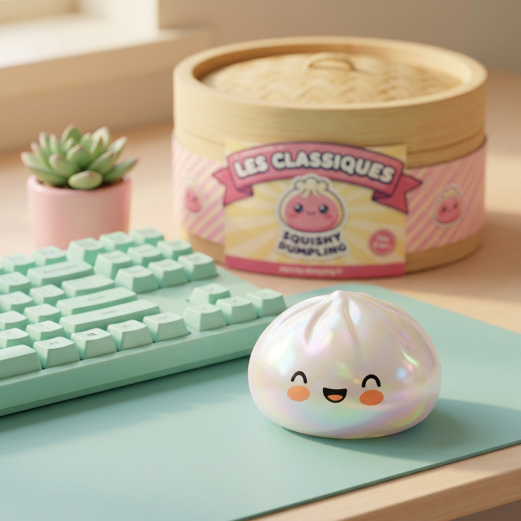 Dumpling Squishy Biały Obłok w codziennej aranżacji