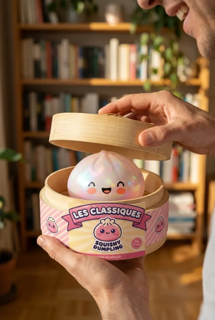 Dumpling Squishy Biały Obłok podczas rozpakowywania