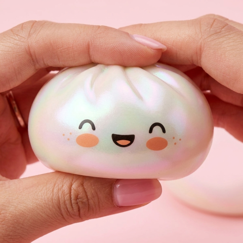 Dumpling Squishy Biały Obłok efekt slow-rise w akcji