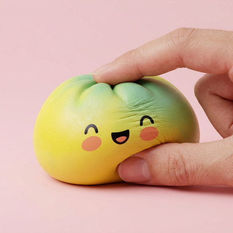 Squishy Dumpling Yellow Fade Żółty Ombre ściskany w dłoni
