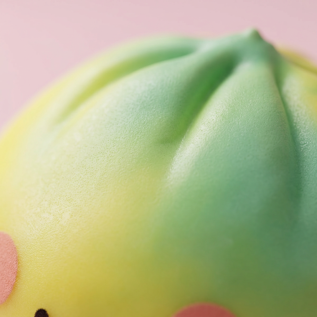 Squishy Dumpling Yellow Fade Żółty Ombre makro tekstury pianki