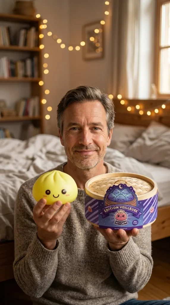 Dumpling Squishy Lampka Nocna Słoneczny Żółty z pudełkiem