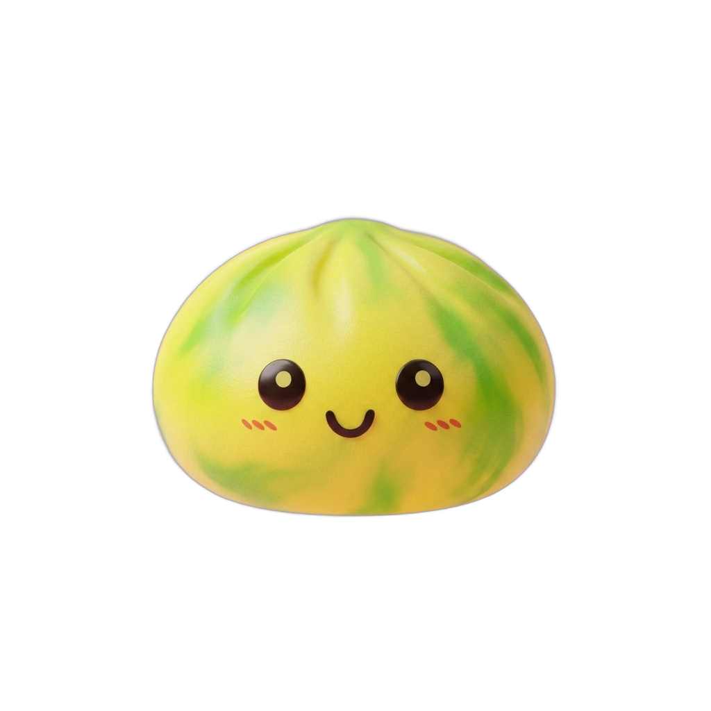Squishy Dumpling Tie Dye Żółty Cytrynowy ściskany w dłoni