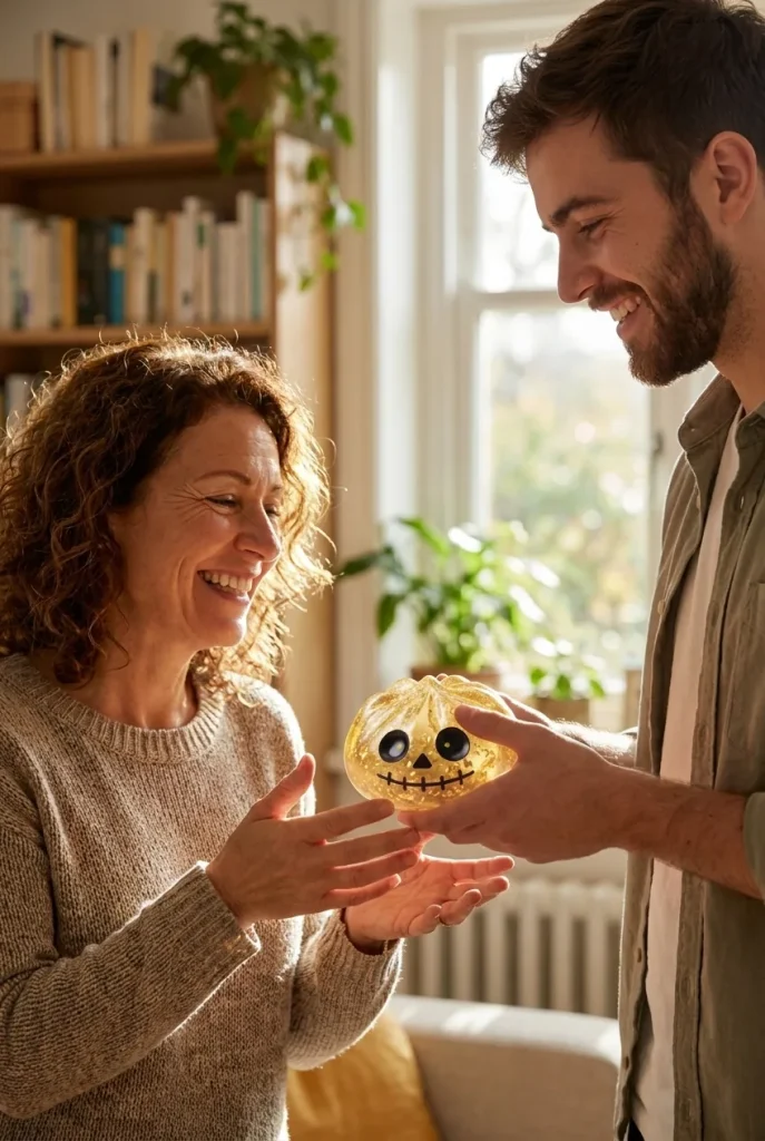 Dumpling Squishy Zombie Halloween Glitter Złoty jako pomysł na prezent