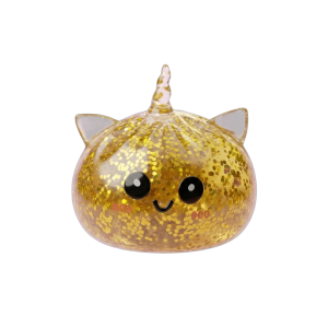 Dumpling Squishy Jednorożec Glitter Złoty ściskany w dłoni