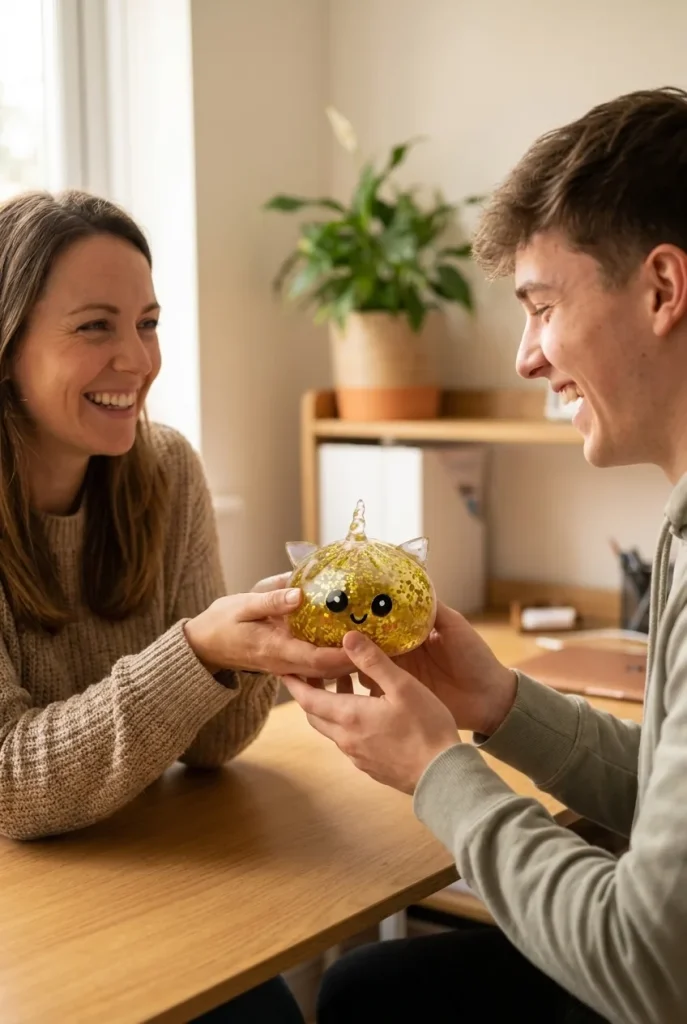 Dumpling Squishy Jednorożec Glitter Złoty jako pomysł na prezent