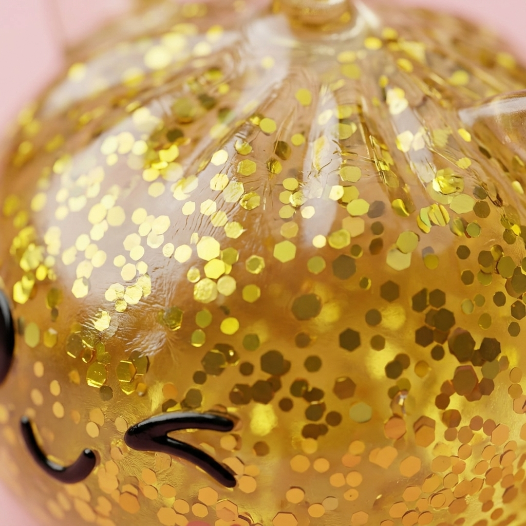 Dumpling Squishy Jednorożec Glitter Złoty makro tekstury pianki