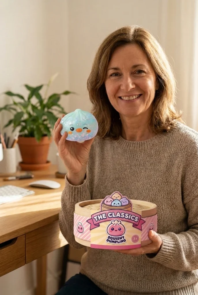 Dumpling Squishy Pingwin Mrożona Mięta z pudełkiem