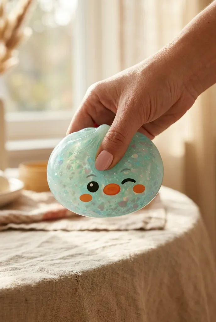 Dumpling Squishy Pingwin Mrożona Mięta podczas ściskania
