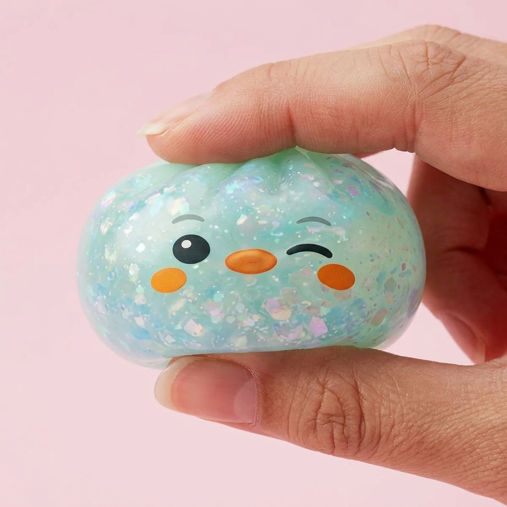 Dumpling Squishy Pingwin Mrożona Mięta efekt slow-rise w akcji