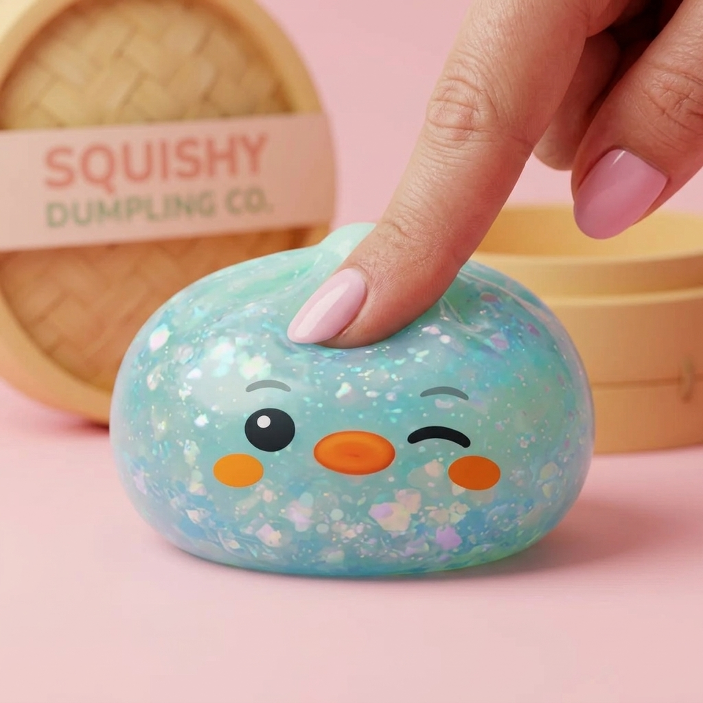 Dumpling Squishy Pingwin Mrożona Mięta ściskany w dłoni