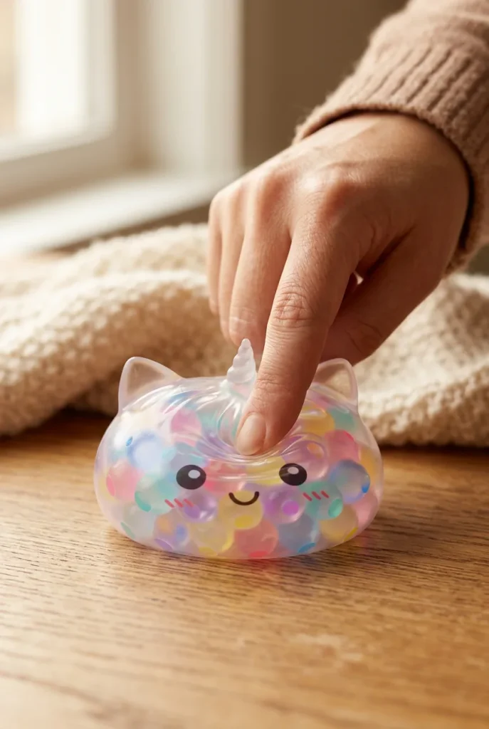 Squishy Dumpling Bubble Jednorożec Pastel podczas ściskania