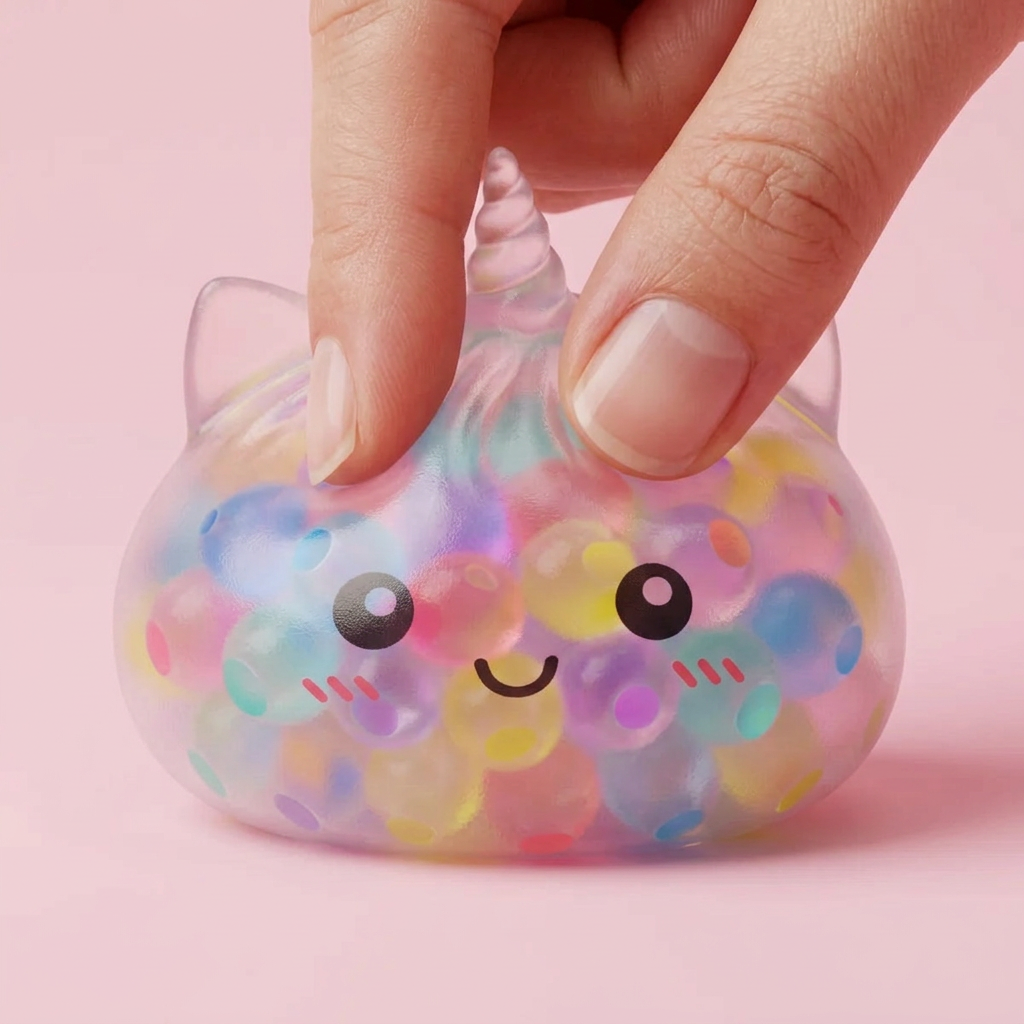 Squishy Dumpling Bubble Jednorożec Pastel efekt slow-rise w akcji