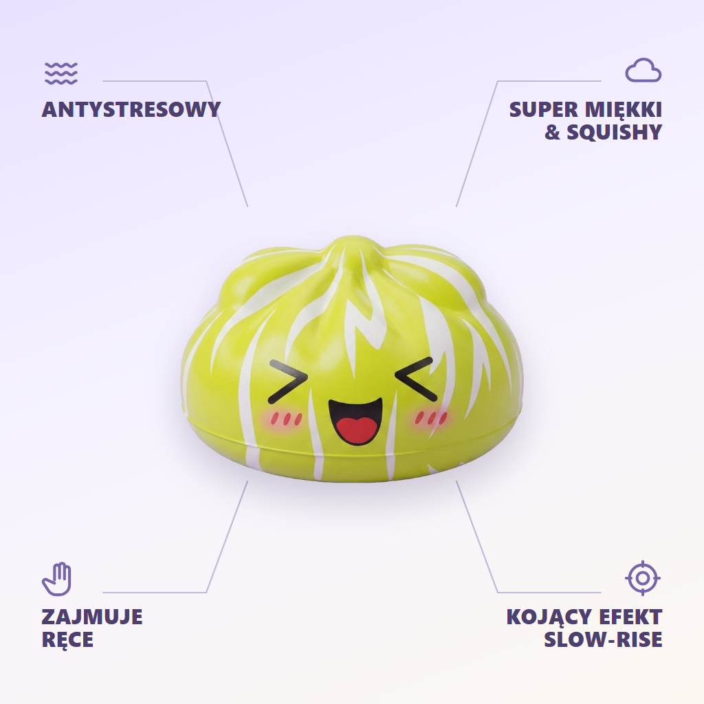 Squishy Dumpling Mystery Happy Faces – Wesołe Buźki infografika: najważniejsze zalety