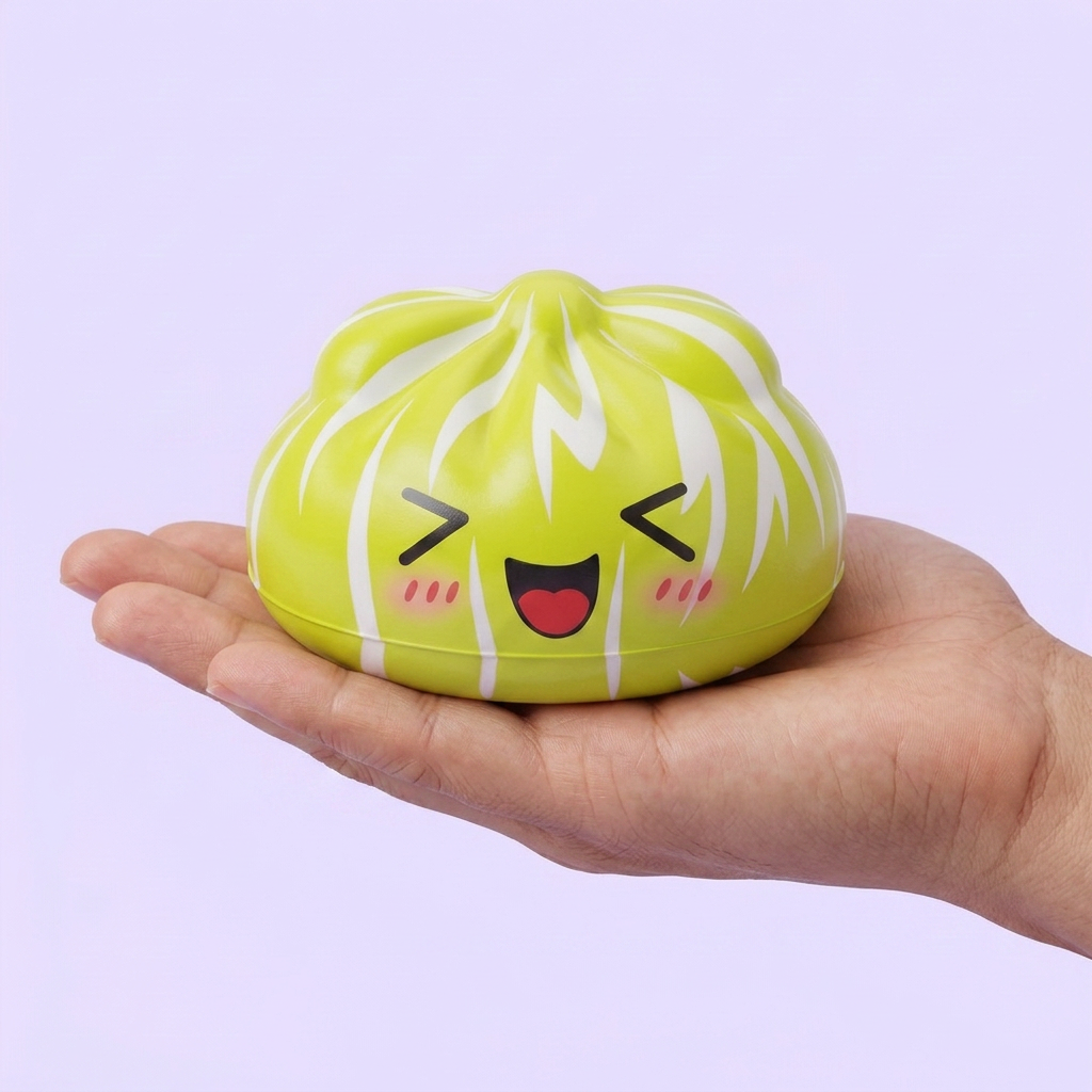 Squishy Dumpling Mystery Happy Faces – Wesołe Buźki w dłoni — porównanie rozmiaru