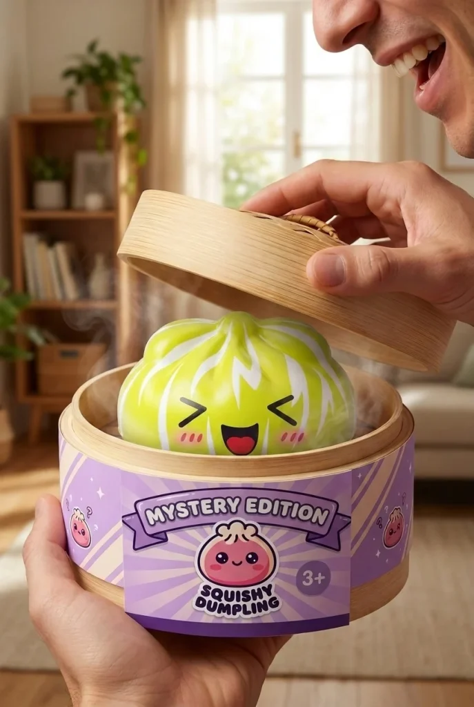 Squishy Dumpling Mystery Happy Faces – Wesołe Buźki podczas rozpakowywania