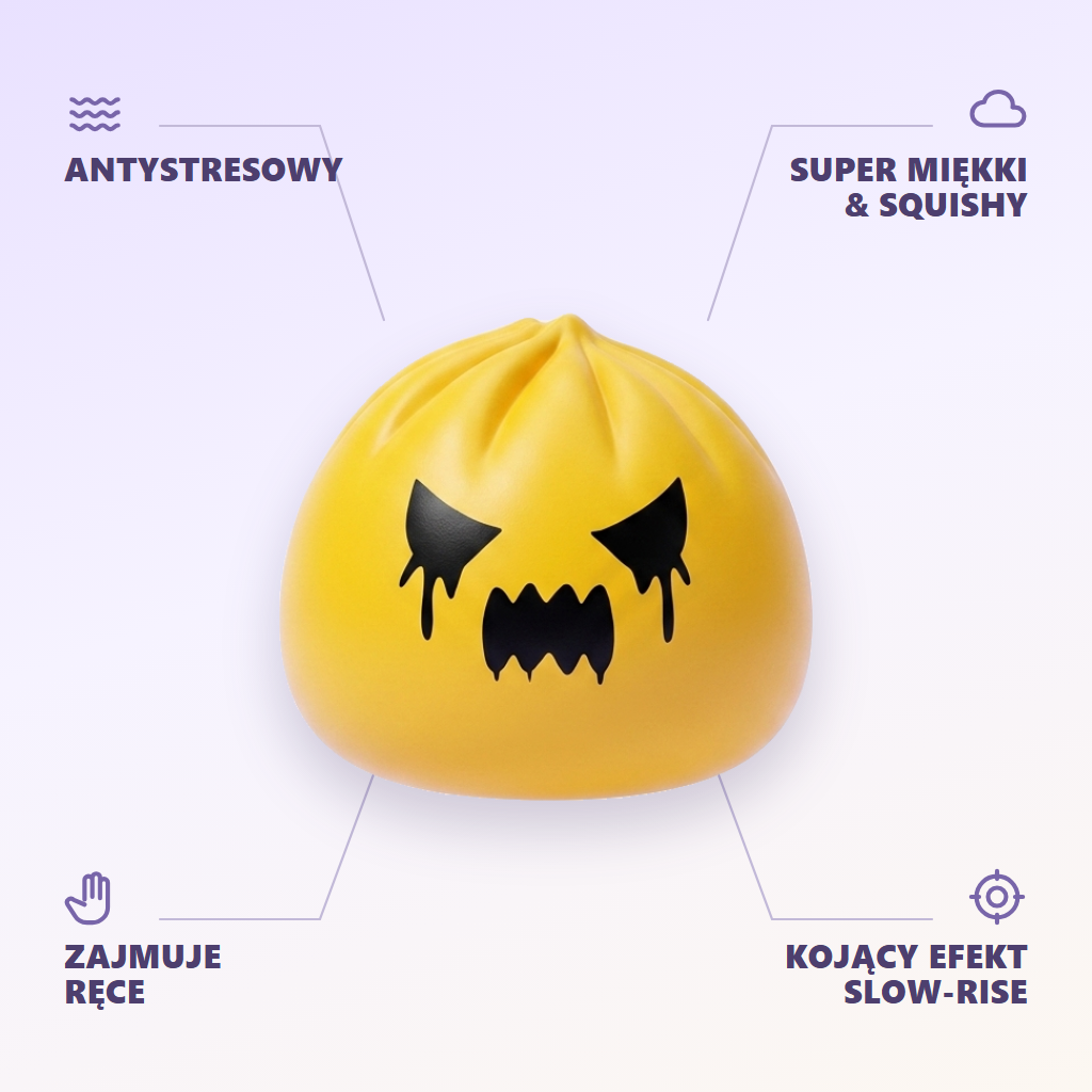 Squishy Dumpling Duch Mystery infografika: najważniejsze zalety