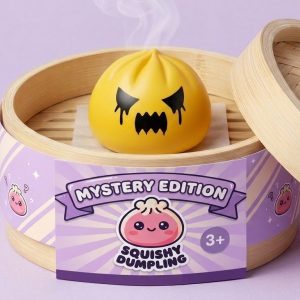 Squishy Dumpling Duch Mystery w bambusowym koszyku