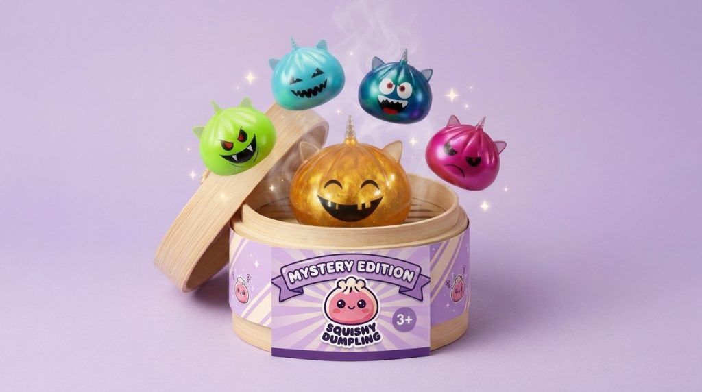 Dumpling Squishy Mystery Halloween Rogaty Jednorożec ściskany w dłoni