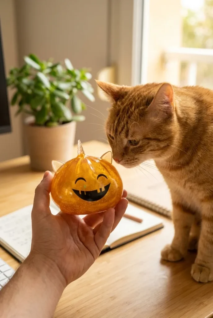 Dumpling Squishy Mystery Halloween Rogaty Jednorożec z pluszakiem