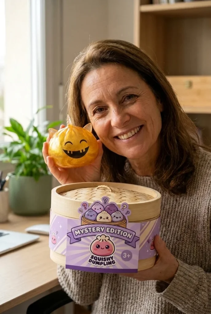 Dumpling Squishy Mystery Halloween Rogaty Jednorożec z pudełkiem