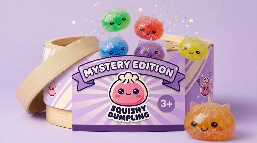 Squishy Dumpling Jednorożec Mystery Glitter ściskany w dłoni