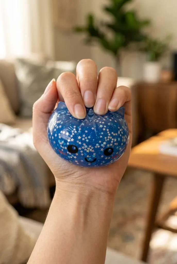 Squishy Dumpling Jednorożec Mystery Glitter podczas ściskania