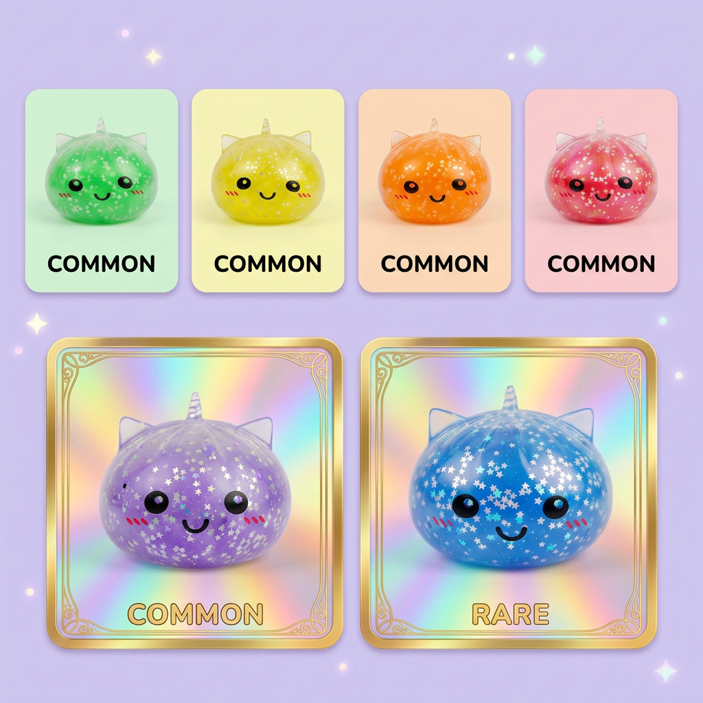 Squishy Dumpling Jednorożec Mystery Glitter ściskany w dłoni