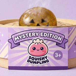 Squishy Dumpling Vampire Mystery Karmazynowy w bambusowym koszyku