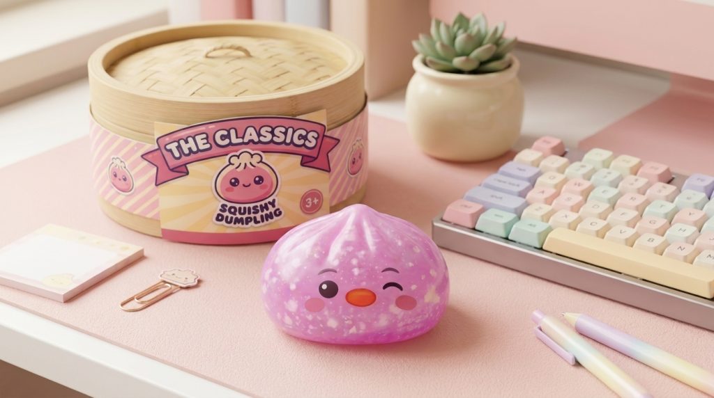 Squishy Dumpling Pingwin Cukierkowy Róż w codziennej aranżacji