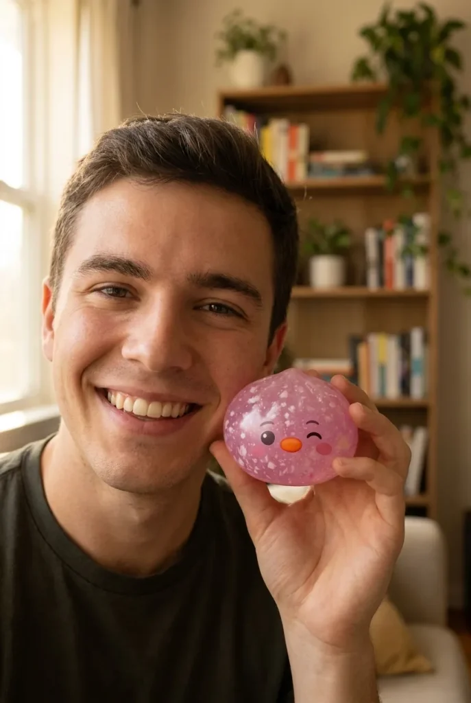 Squishy Dumpling Pingwin Cukierkowy Róż na co dzień