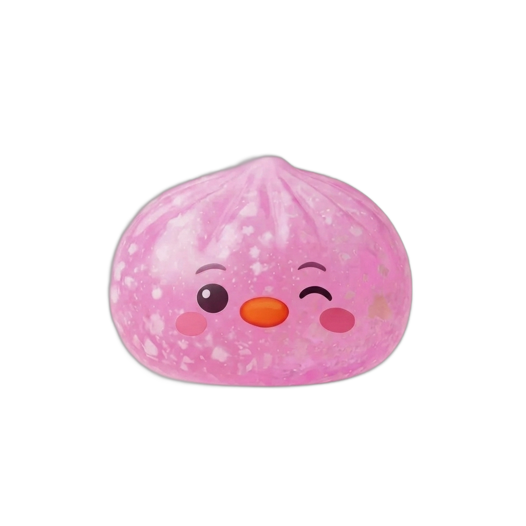Squishy Dumpling Pingwin Cukierkowy Róż ściskany w dłoni