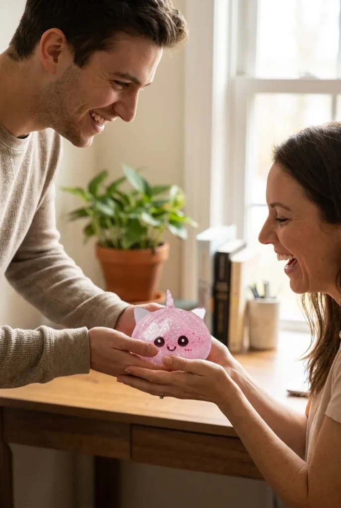 Dumpling Squishy Glitter Jednorożec Różowy jako pomysł na prezent