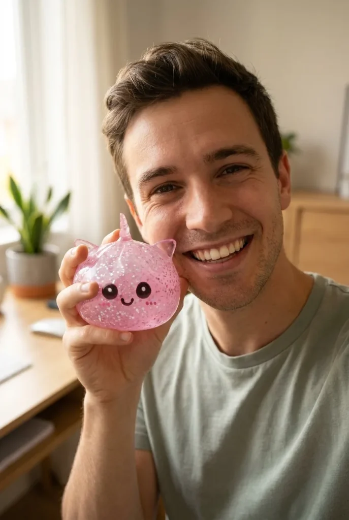 Dumpling Squishy Glitter Jednorożec Różowy na co dzień