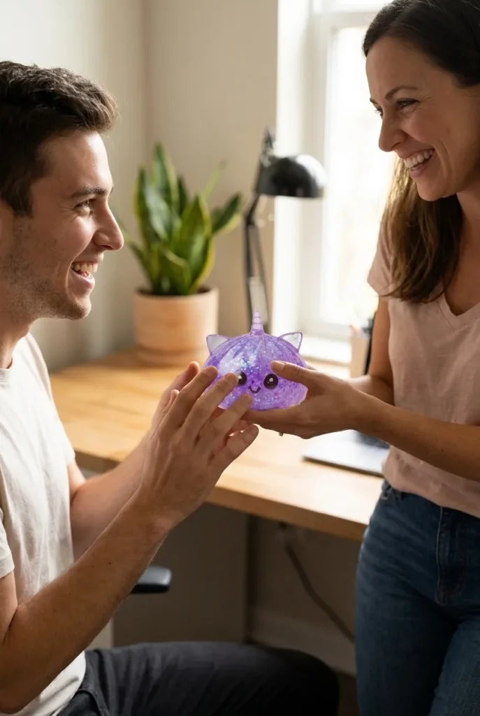 Dumpling Squishy Glitter Fioletowy Jednorożec jako pomysł na prezent