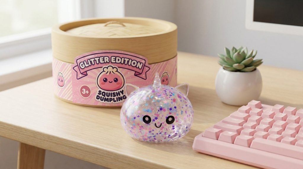 Dumpling Squishy Unicorn Sparkle Biały w codziennej aranżacji