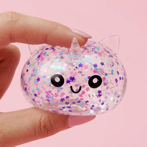 Dumpling Squishy Unicorn Sparkle Biały ściskany w dłoni