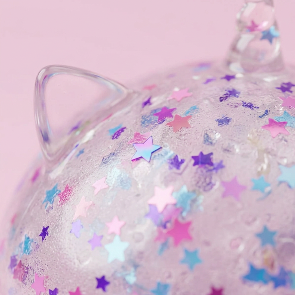 Dumpling Squishy Unicorn Sparkle Biały makro tekstury pianki