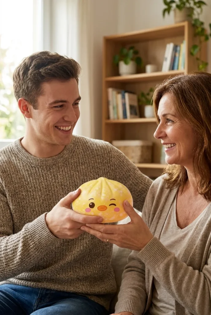 Dumpling Squishy Pingwin Żółty Maślany jako pomysł na prezent