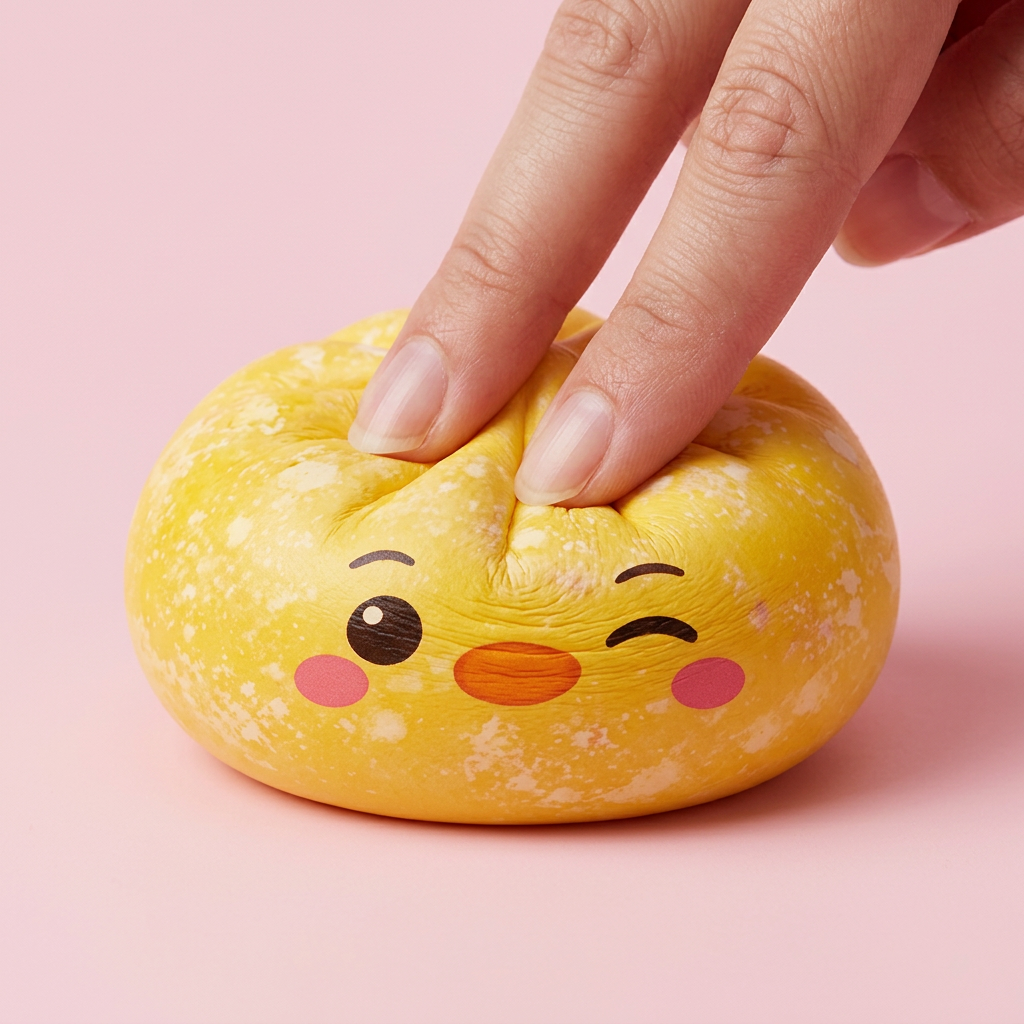 Dumpling Squishy Pingwin Żółty Maślany ściskany w dłoni