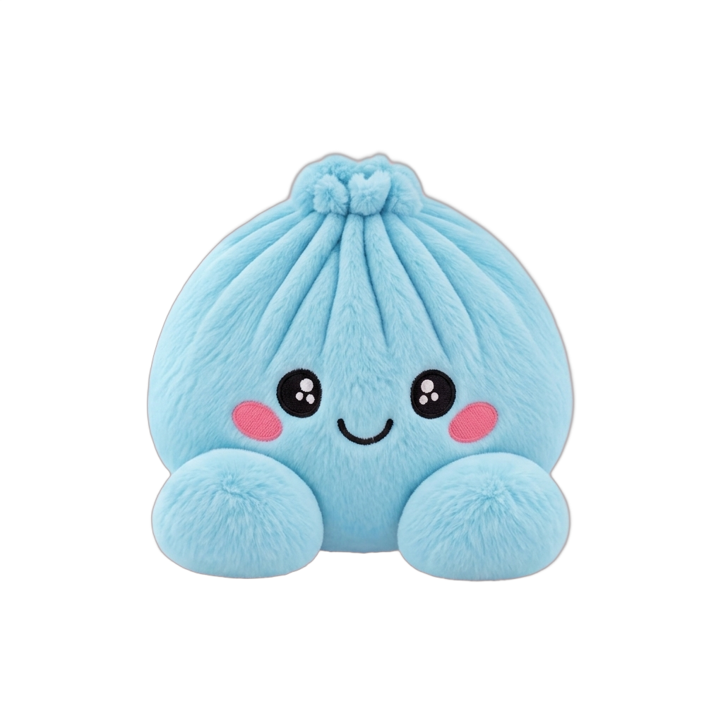 Dumpling Squishy Błękitny Pluszowy ściskany w dłoni