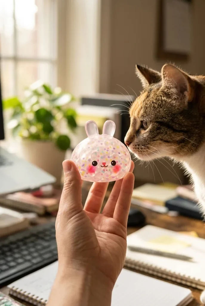 Bunny Dumpling Squishy Bąbelkowy z pluszakiem