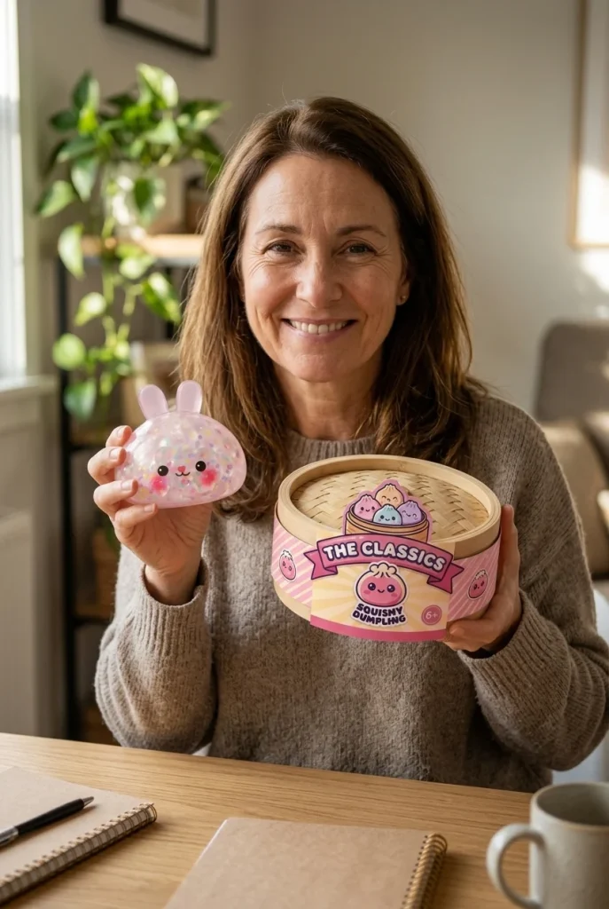 Bunny Dumpling Squishy Bąbelkowy z pudełkiem