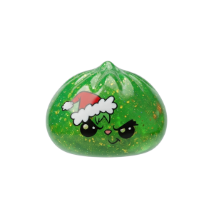 Glitter Dumpling Squishy Zielony Zrzęda Świąteczny ściskany w dłoni