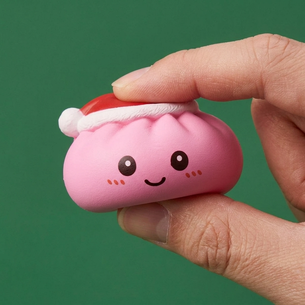 Dumpling Squishy Czapka Mikołaja Zestaw 4 szt ściskany w dłoni