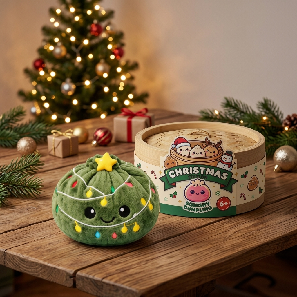 Dumpling Squishy Choinka ze Światełkami w codziennej aranżacji