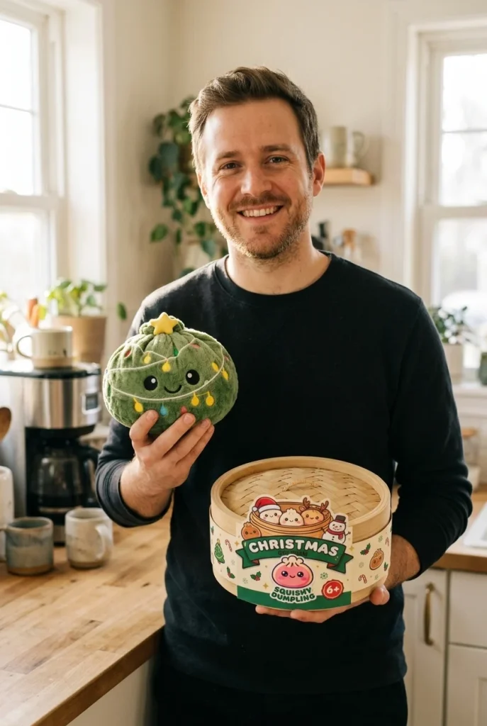 Dumpling Squishy Choinka ze Światełkami z pudełkiem